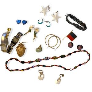 Lot of vintage costume jewelry including 2 watches!